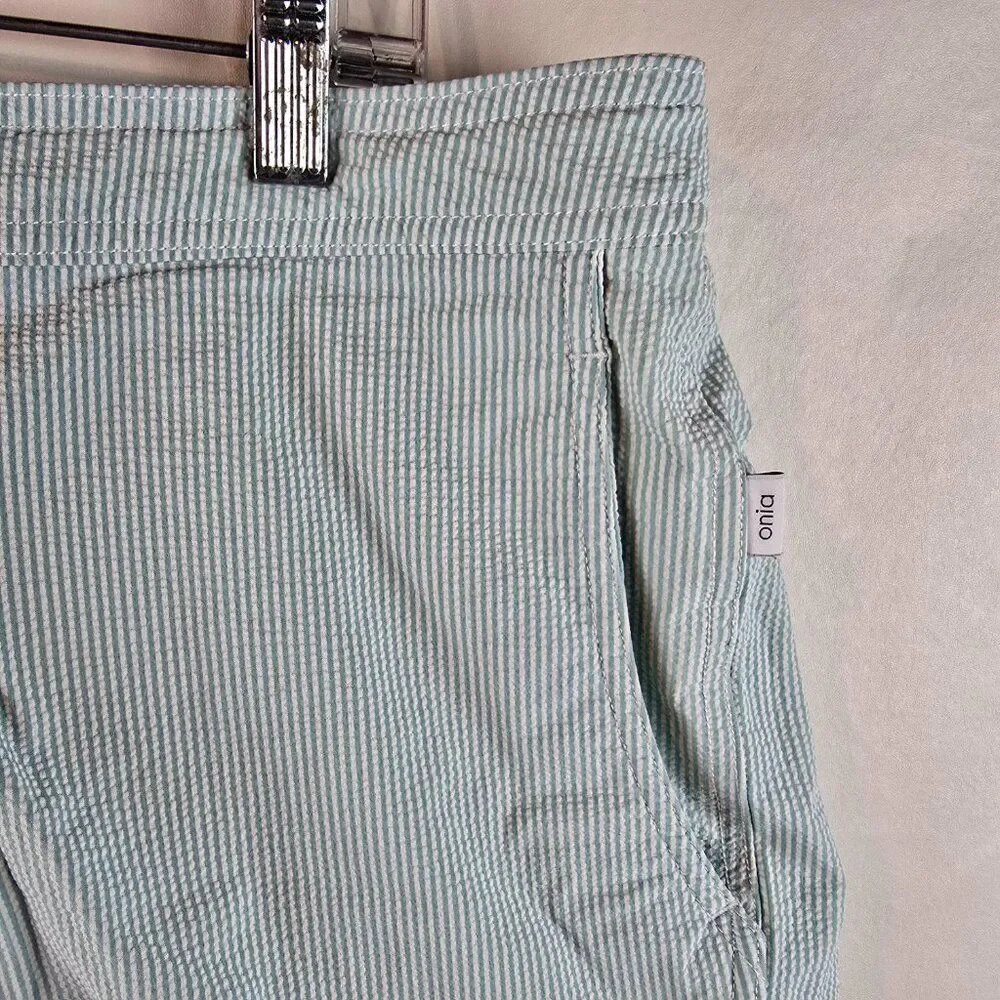 Onia Swim Trunks Mens XL Blue White The Calder Seersucker Quick Dry Short Hybrid - Picture 3 of 9